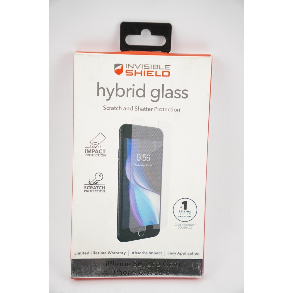 Zagg Invisible Shield Hybrid Glass Iphone SE 2nd Gen 6 6s 7 8 Screen Protector